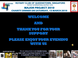 Rotary Club of Queenstown – Major Project Update
