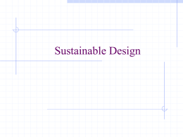 Sustainability and "Green" Design