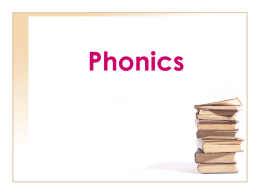 Phonics An Overview