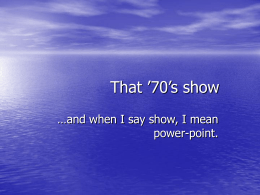That `70`s show - SKC-Media-Genre-and