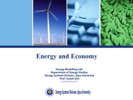 Energy and Economy