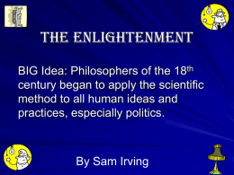 The Enlightenment - Irving`s World History Wiki