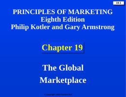 Chapter 19: The Global Marketplace