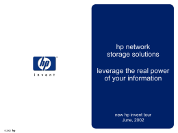 hp storage: leverage the real power of your information