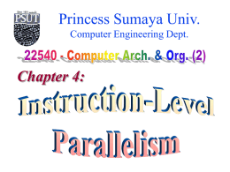 Chapter 4 Instruction Level Parallelism