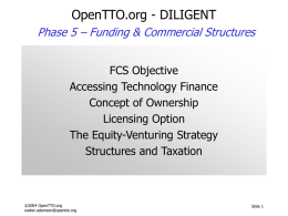 Funding & Commercial Structures