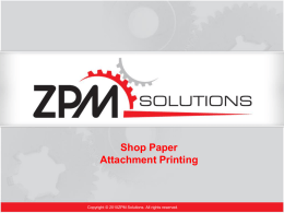 Shop Paper Attachment Printing