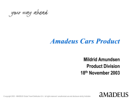 Amadeus Cars Open Day Product