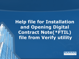 Help File for the installation of E