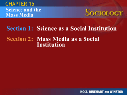Science as a Social Institution