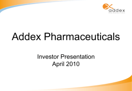 Ph.D. - Addex Therapeutics