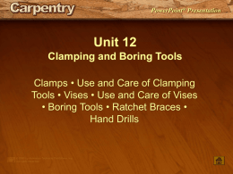 Unit 12 — Clamping and Boring Tools
