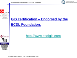 GIS certification endorsed