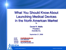 Launching Medical Devices in the US