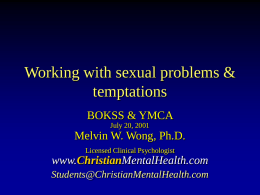 Caring for clients` sexual problems