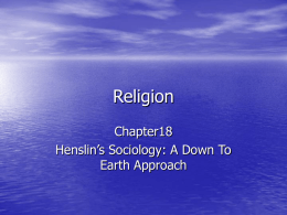Chapter 18 Religion
