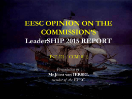 INT 221 EESC OPINION ON THE