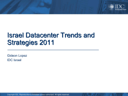 Israel Datacenter Trends and Strategies 2011