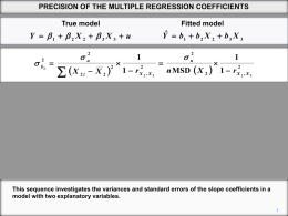 Precision of the multiple regression coefficients