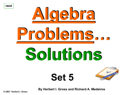 Lesson 5 Problems - Adjective Noun Math