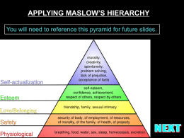Maslow power point