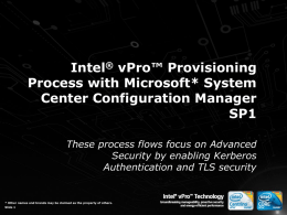 Intel vPro Provisioning Process with Microsoft