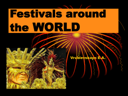 Festivals around the WORLD
