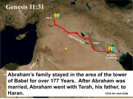 The Abrahamic Covenant - Wells Internet Bible Study