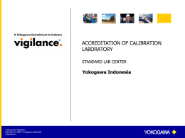 Accreditation of Yokogawa Indonesia Standard Calibration Laboratory