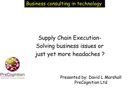 Supply Chain Execution