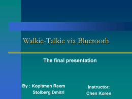 Walkie-Talkie via Bluetooth