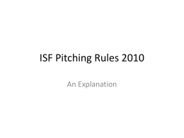 ISF Pitching Rules 2010 - otago-softball