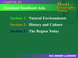 World Geography Powerpoint Chapter 29