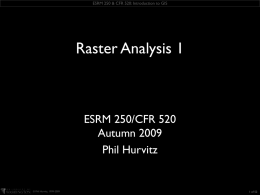 Raster Analysis 1