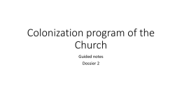 Colonization program of the Church