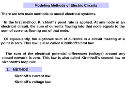 Modeling of Electrical Circuits