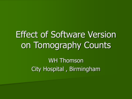 Effect of Software Version on Tomography Counts