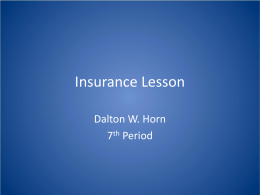 Insurance-Dalton W. Horn