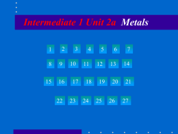 Unit 2 Metals