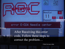 Fixing Error E-024