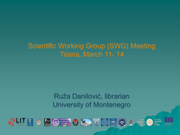 2nd Didactic Working Group (DWG) Meeting