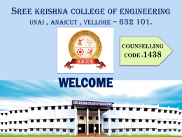 ABOUT US: - SREE Krishna College of Engineering
