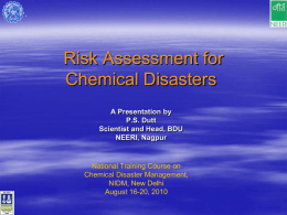 A Review of Models for Chemical Hazard Mitigation - Hrdp