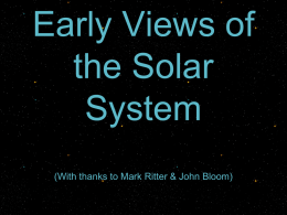 Lecture 3: History of Western Astronomy