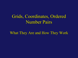 Grids, Coordinates, Ordered Number Pairs What They Are and How