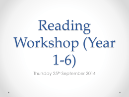 Reading Workshop (Year 1-6) - FCCE – Frampton Cotterell C of E
