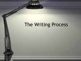 The Writing Process PPT