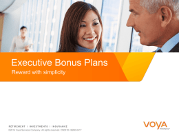 Executive Bonus Plans - Voya for Professionals