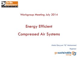 OMA Workgroup Compressed Air: Go Sustainable Energy