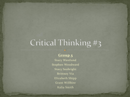 Critical Thinking #3
